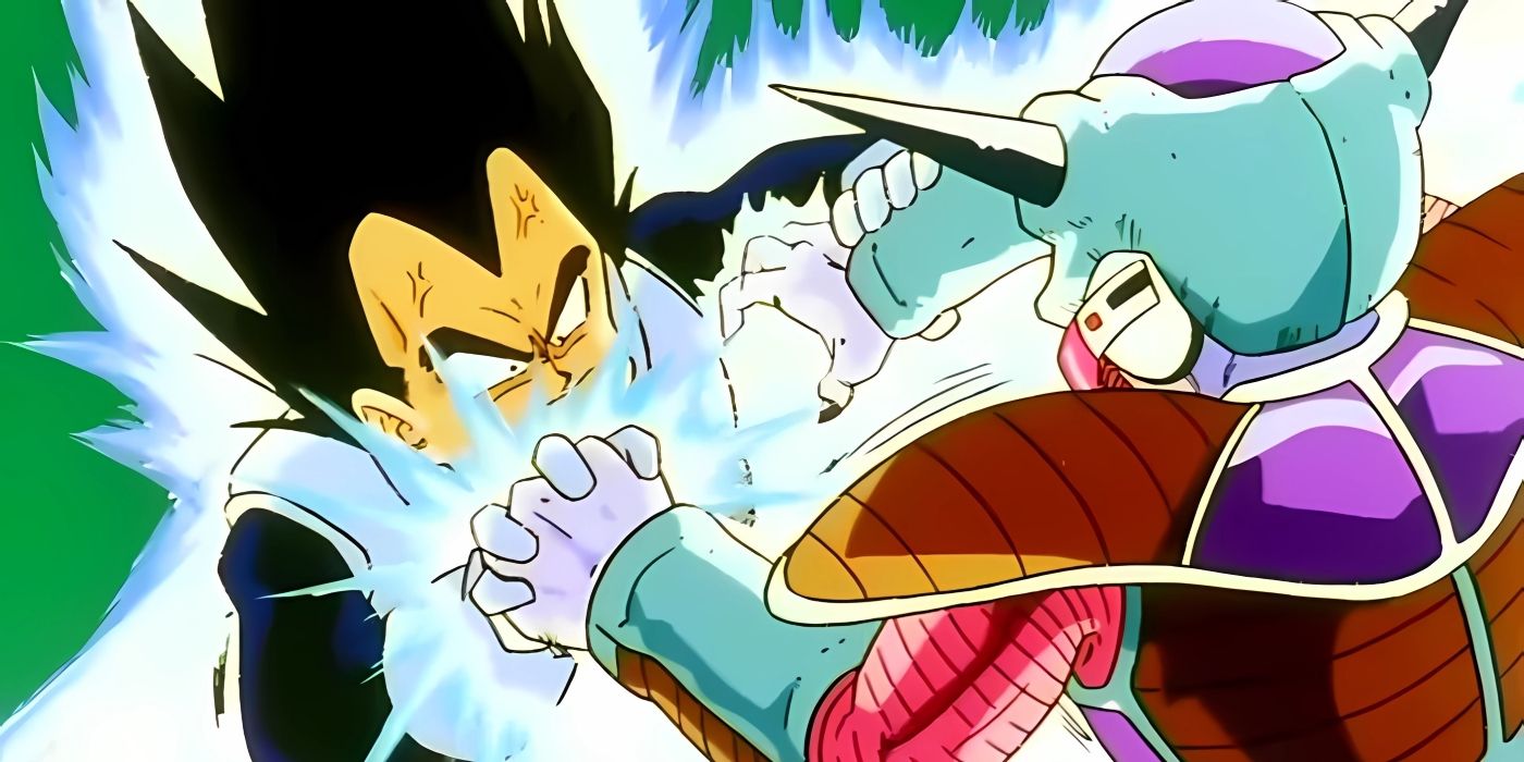 Vegeta fights Frieza after getting his power boost from almost dying.