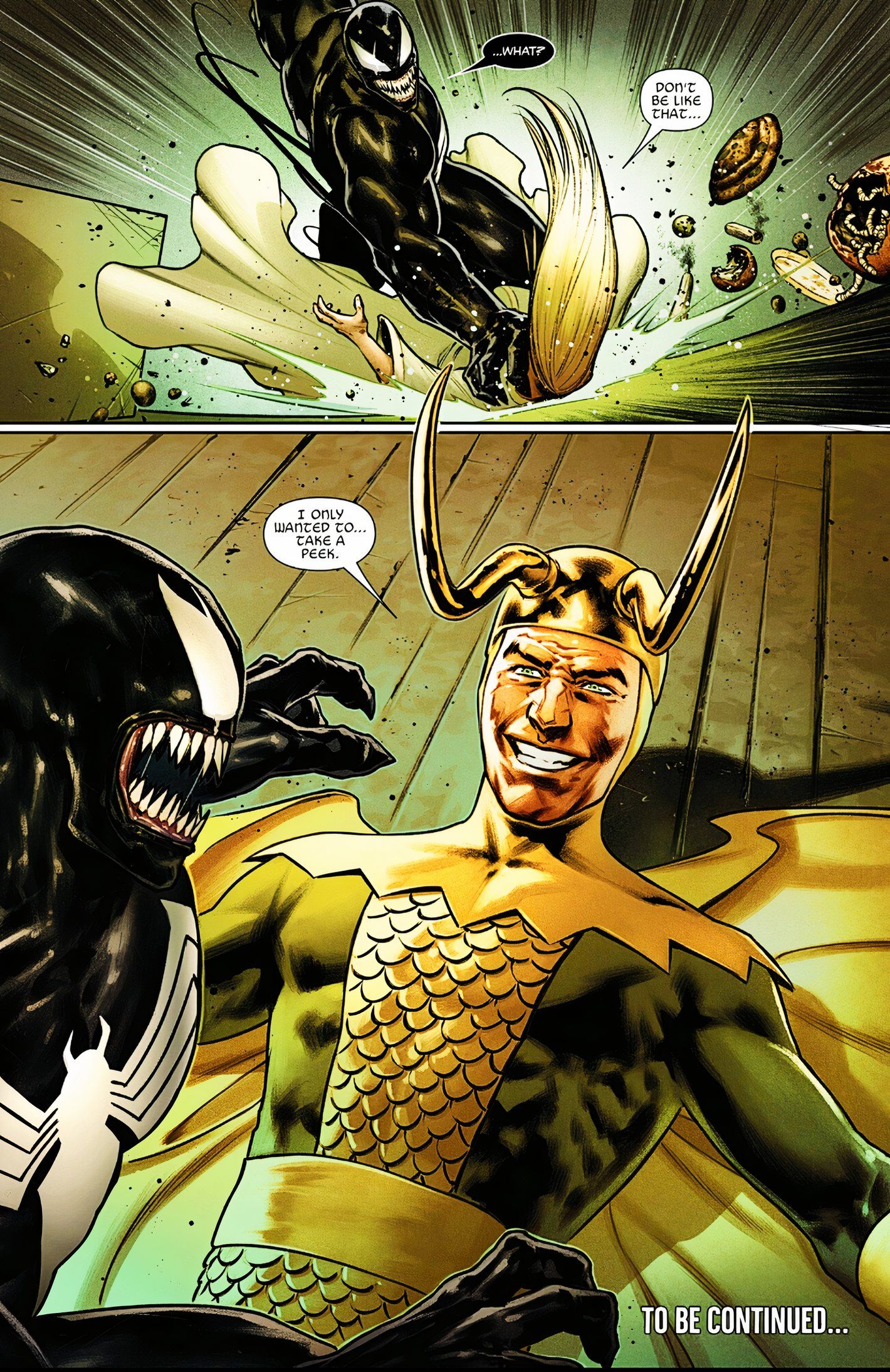 Venom #38, a clássica encarnação vilã de Loki se revela a Venom