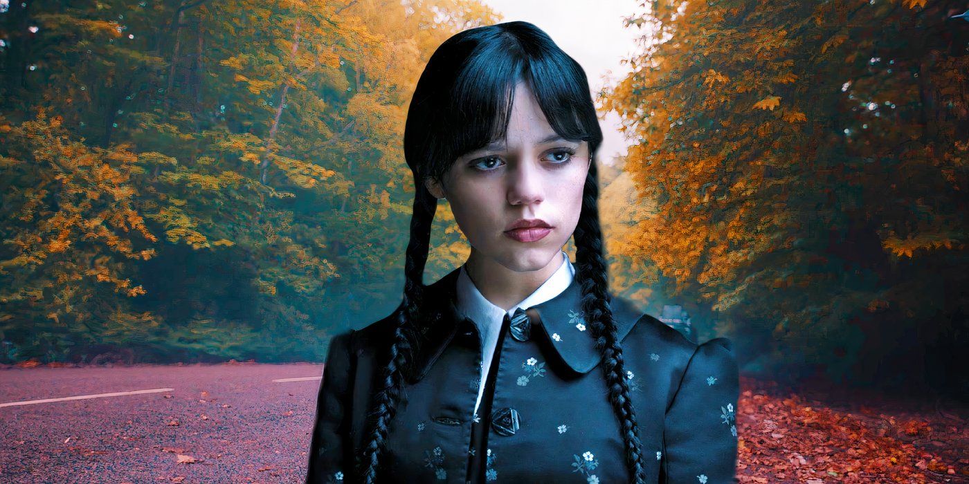 Wednesday Addams on the road in Wednesday custom image