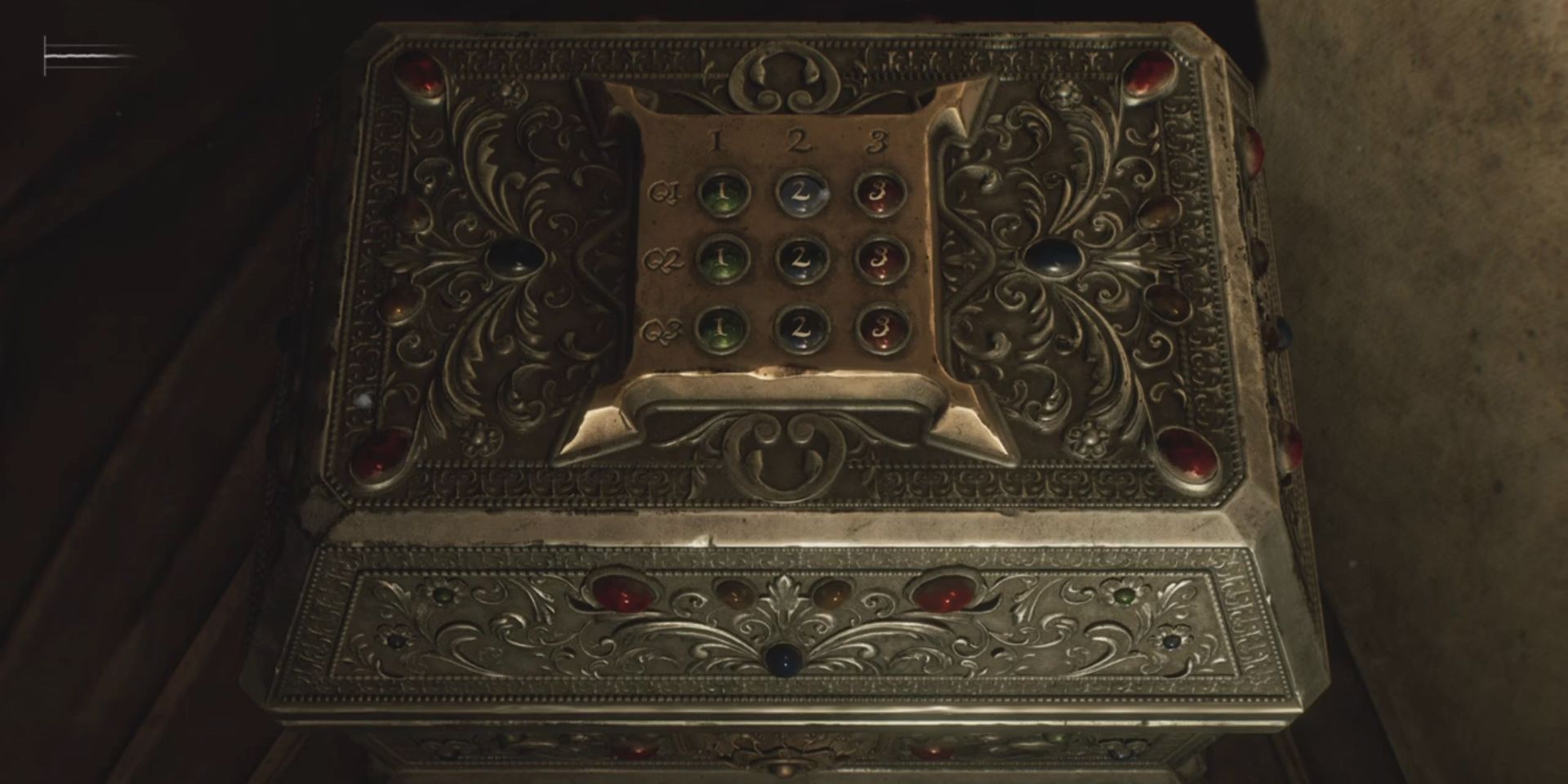 The Decorative Box with buttons for all Trick or Treat quiz answers in Silent Hill 2 Remake