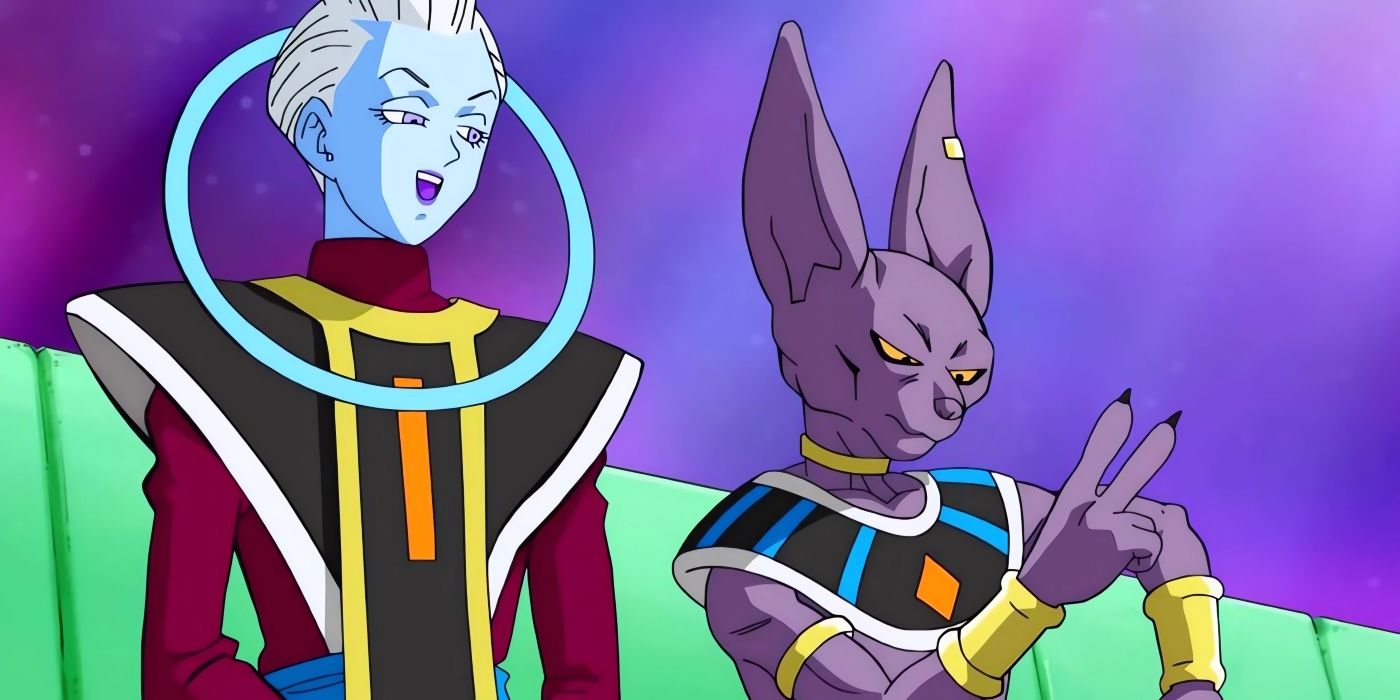 Whis e Beerus parecem calmos durante o Torneio do Poder.