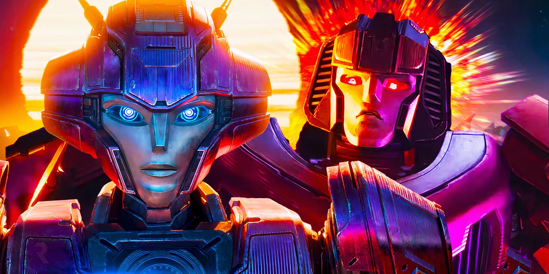 An image of Elita-1 and Starscream as seen in Transformers One (2024)