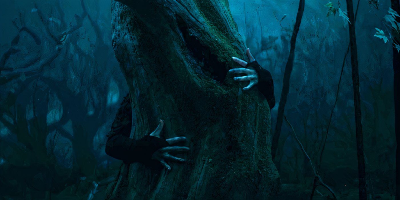 Witch hugging a tree in Agatha All Along episode 5