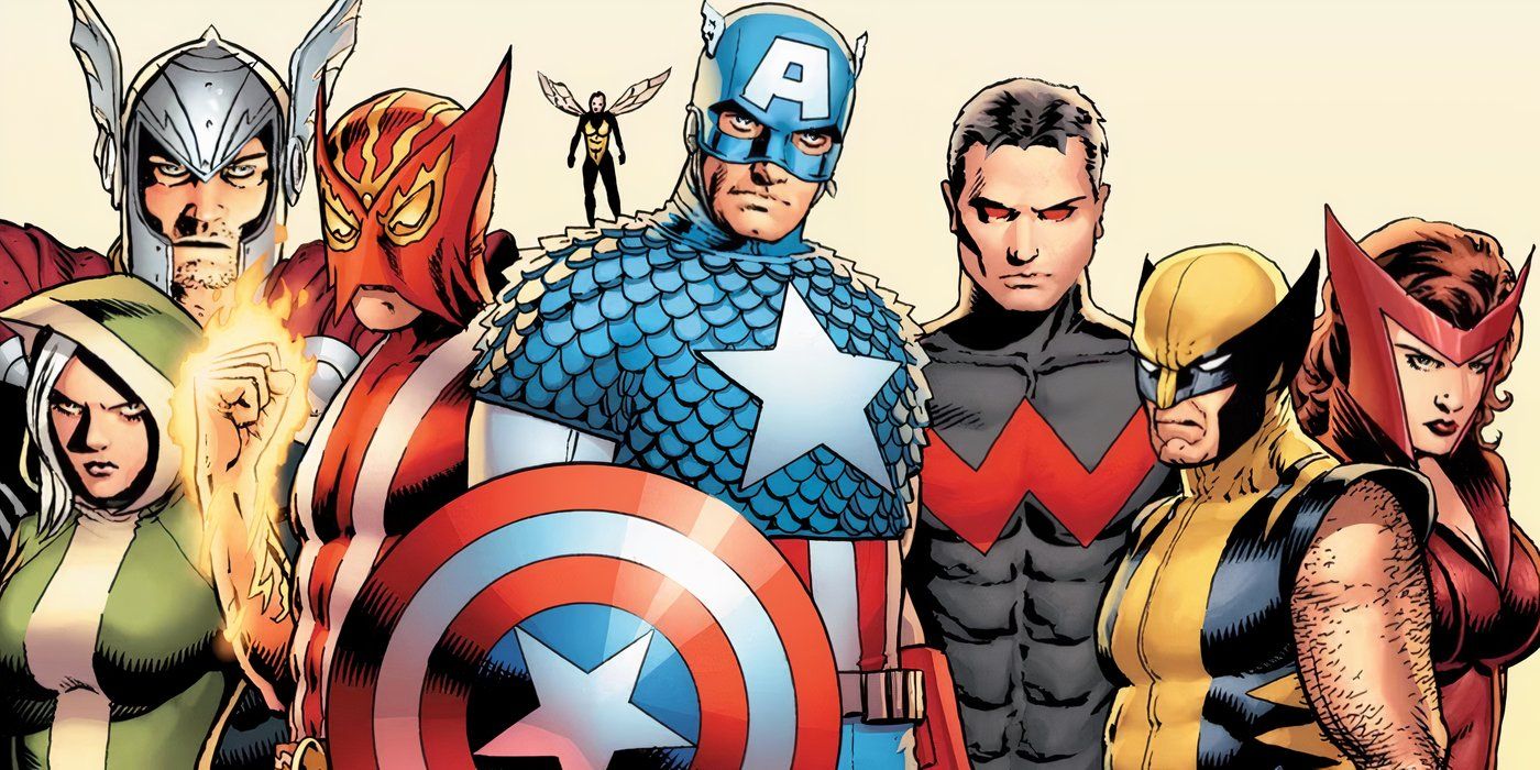 Wolverine, Captain America, Scarlet Witch, and other members of the Avengers. 