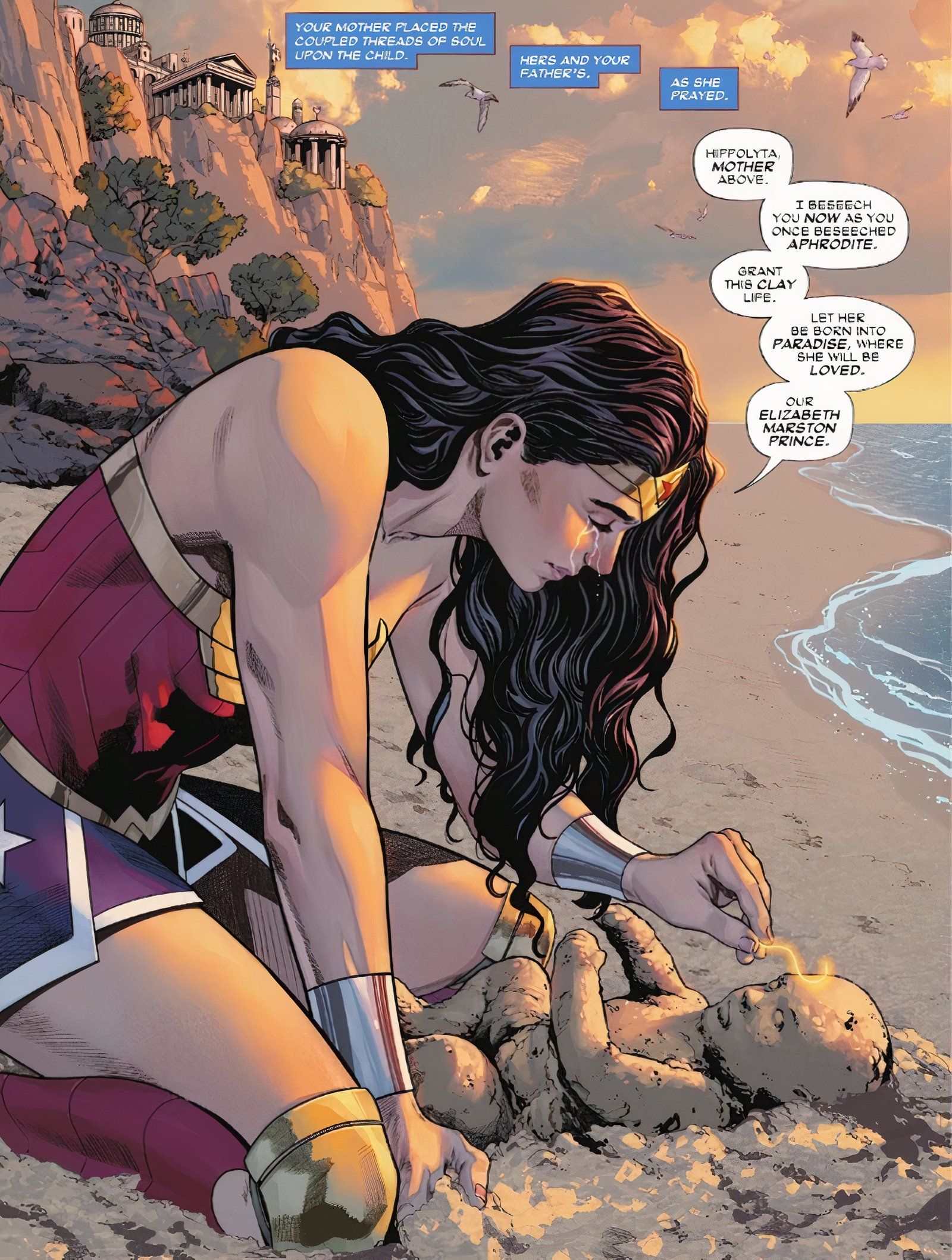 Wonder Woman #14 Diana hace su bebé de arcilla