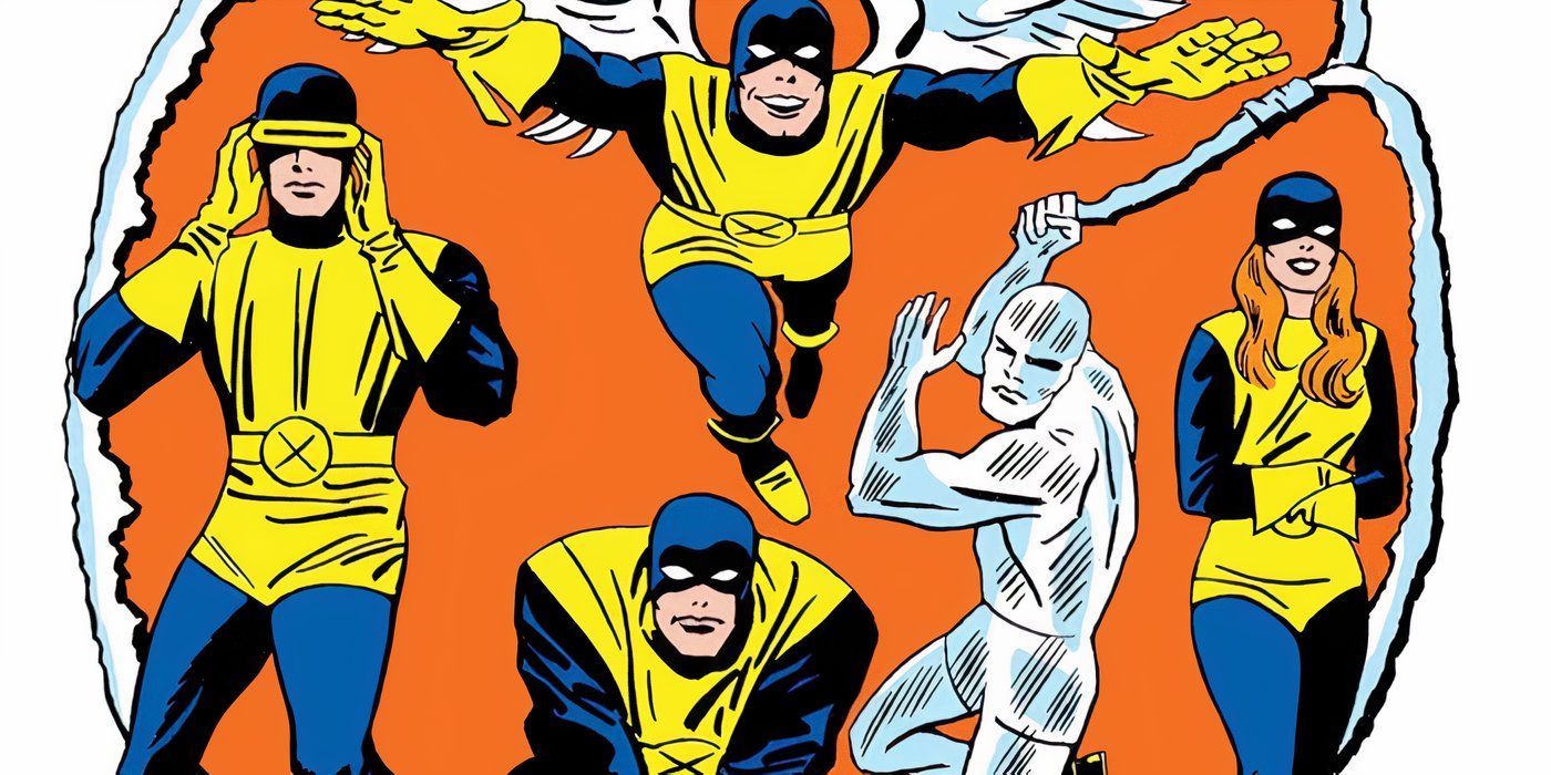 5 miembros originales de los X-Men. 