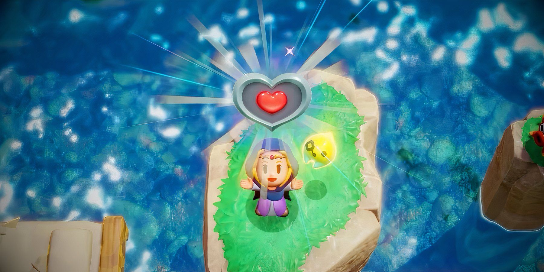 Zelda Holding a Piece of Heart in The Legend of Zelda: Echoes of Wisdom.