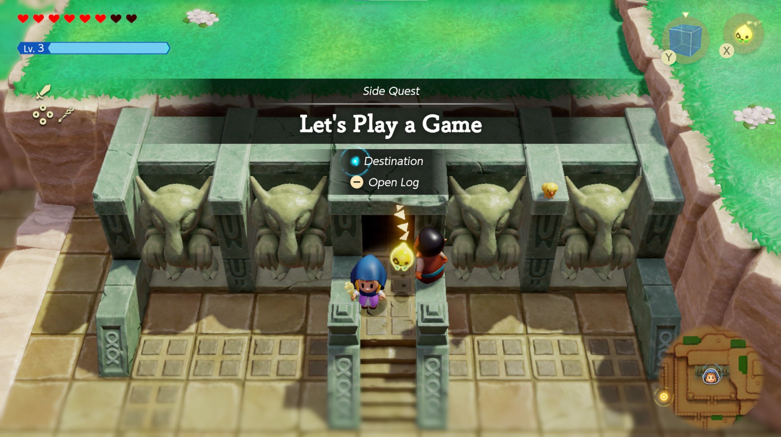 Zelda Receiving the Hall's Game A game side quest in The Legend of Zelda Echoes of Wisdom