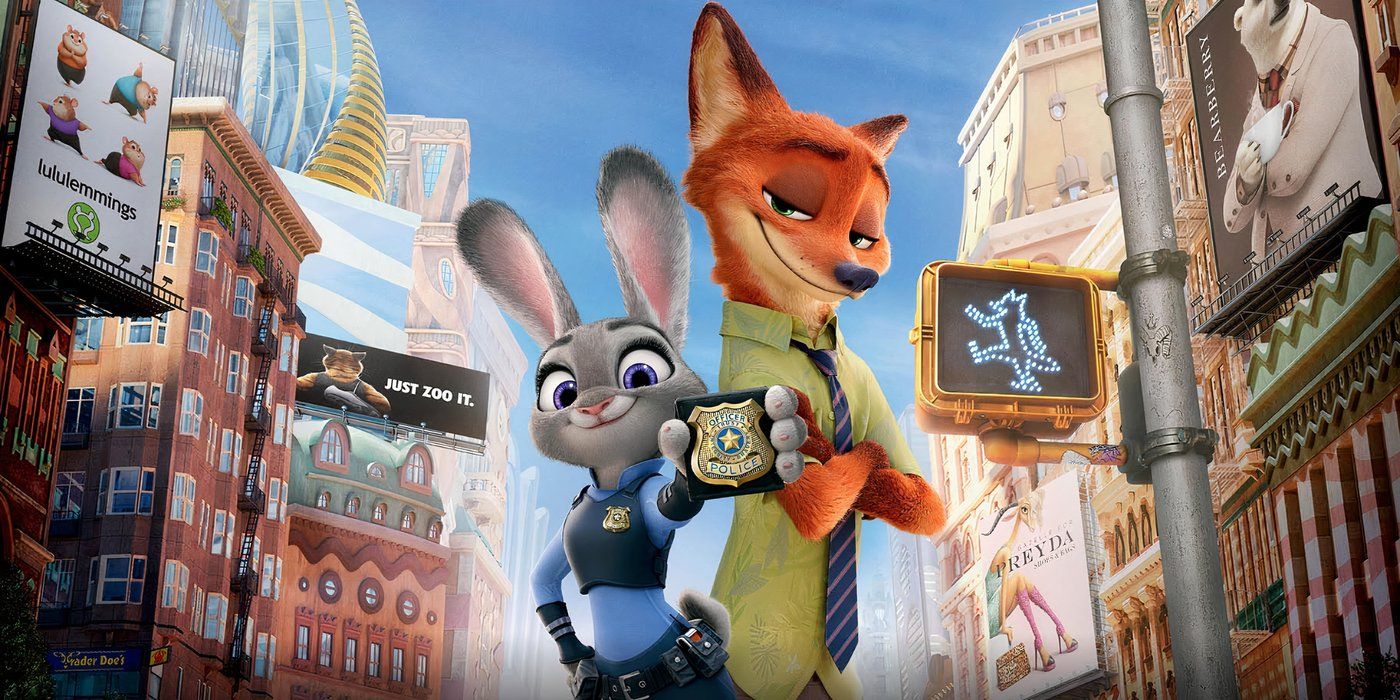 El arte conceptual de Disney imagina un escenario de Zootopia. Judy y Nick eran personajes humanos (y, sinceramente, se ven tan lindos)