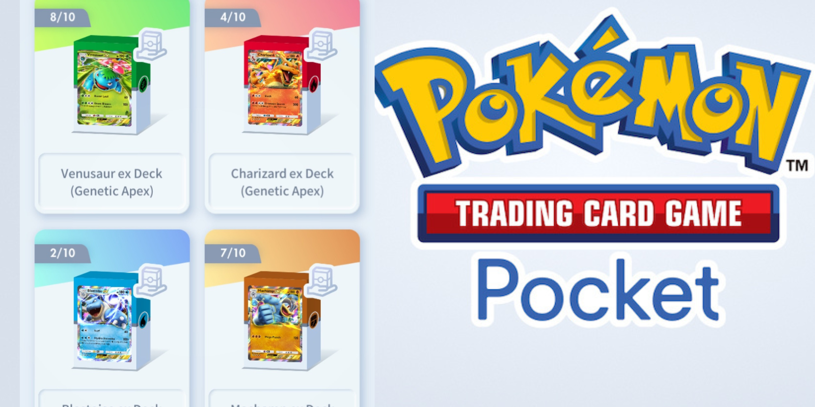 Pokemon TCG Pocket rental decks and background screen