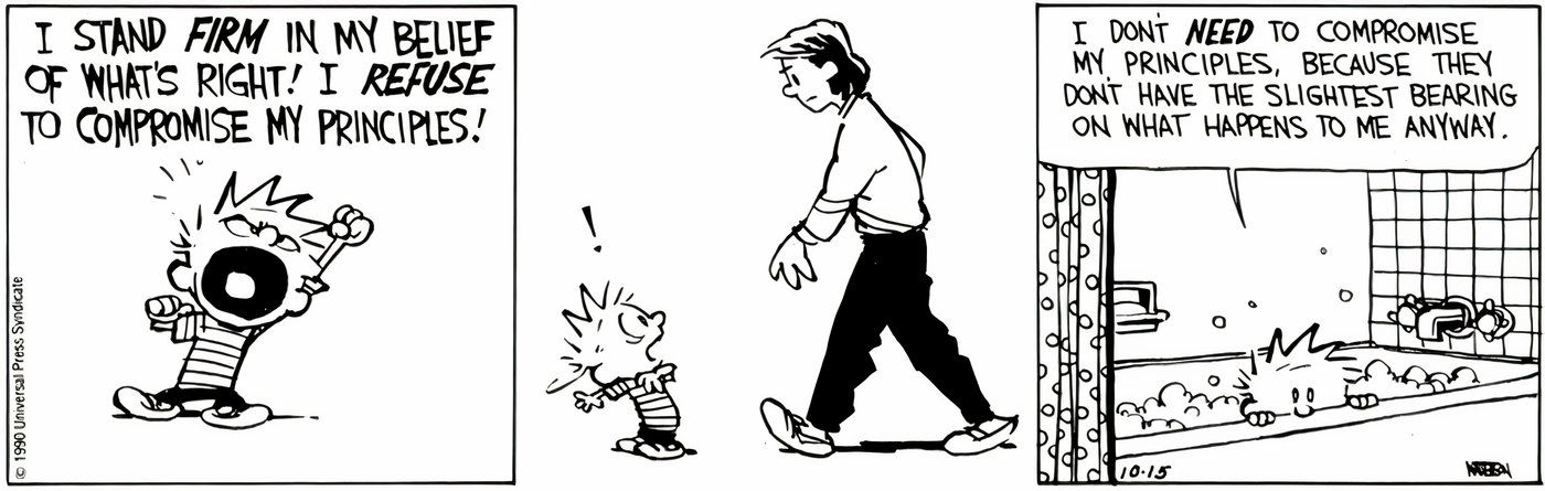 A mãe de Calvin o está forçando a tomar banho.