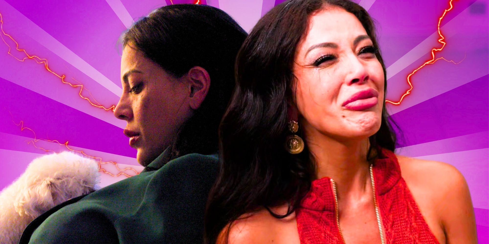 90 Day Fiancé’s Jasmine Pineda looks somber and breaks down crying in a montage image.