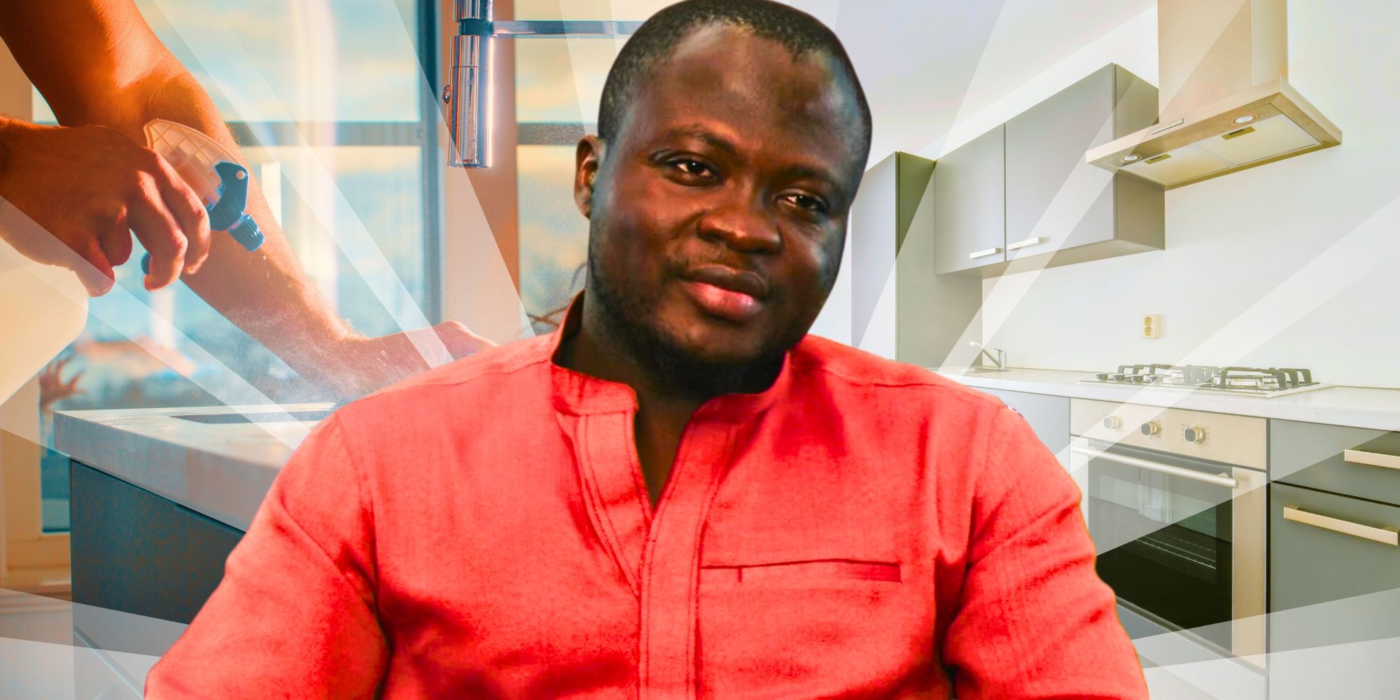 90 Day Fiancé’s Michael Ilesanmi sits in front of a clean kitchen.