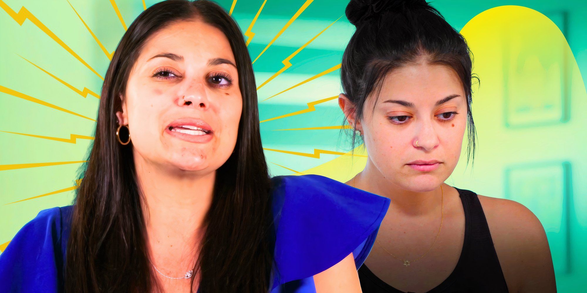 Montage of 90 Day Fiancé's Lauren Brovarnik looking sad