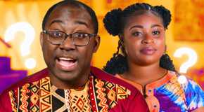 90 Day Fiance's Niles Valentine and Matilda Nti in side by side image swith question mark