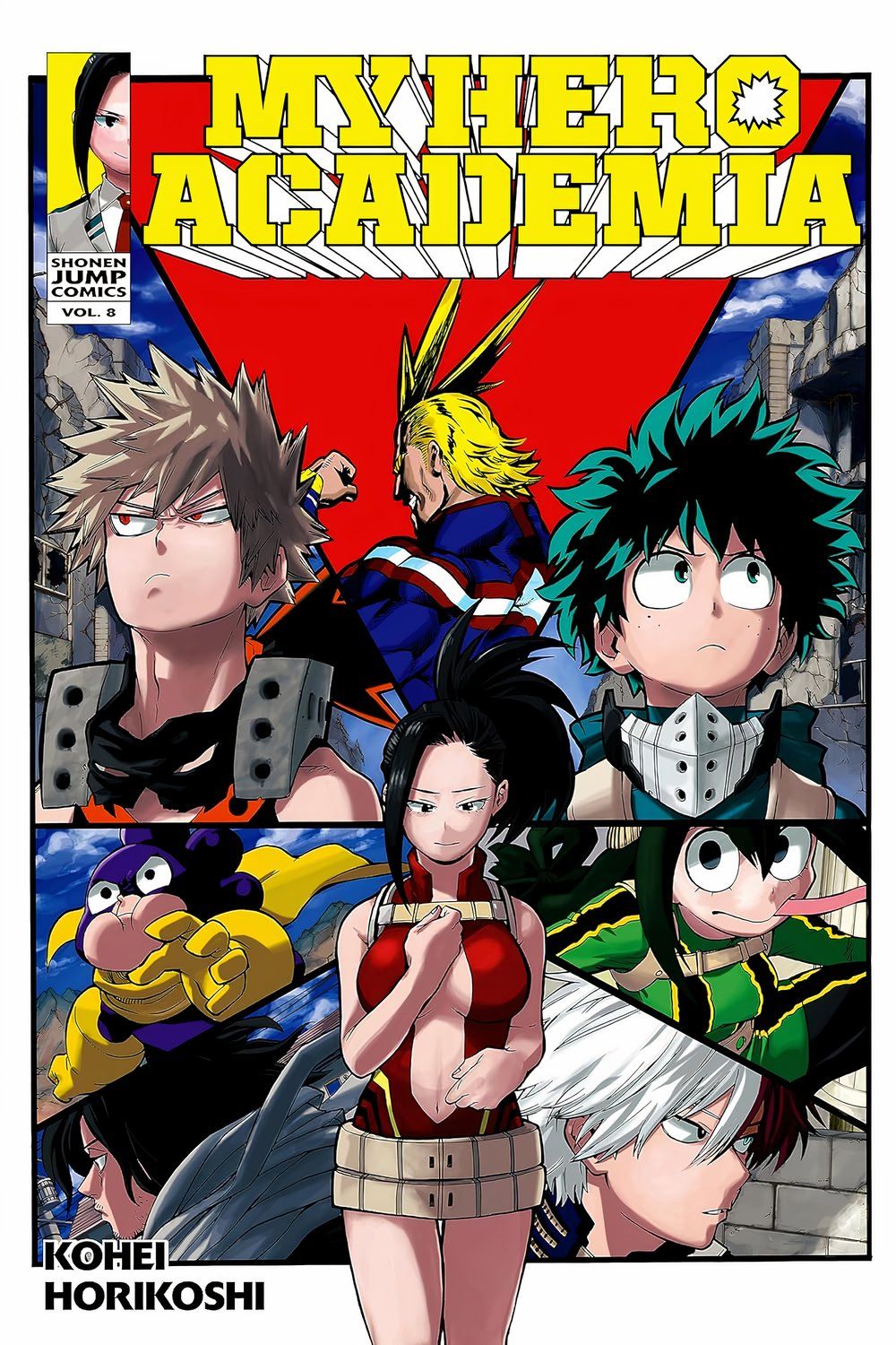 Capa do volume 8 de My Hero Academia