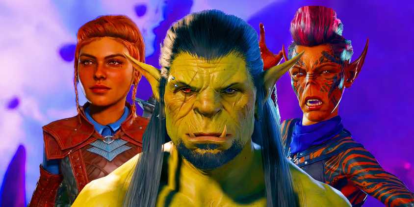 A halfling, half orc and githyanki from Baldur's Gate 3