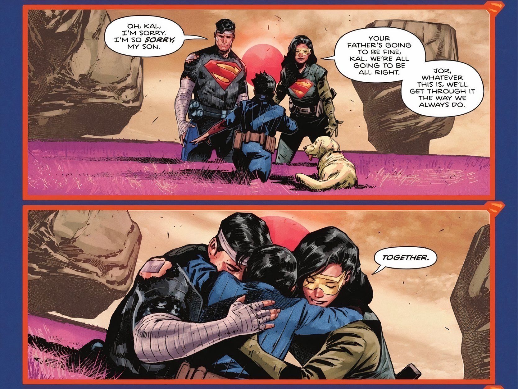  Kal-El and Krypto meet Lara and Jor-El for important family moment