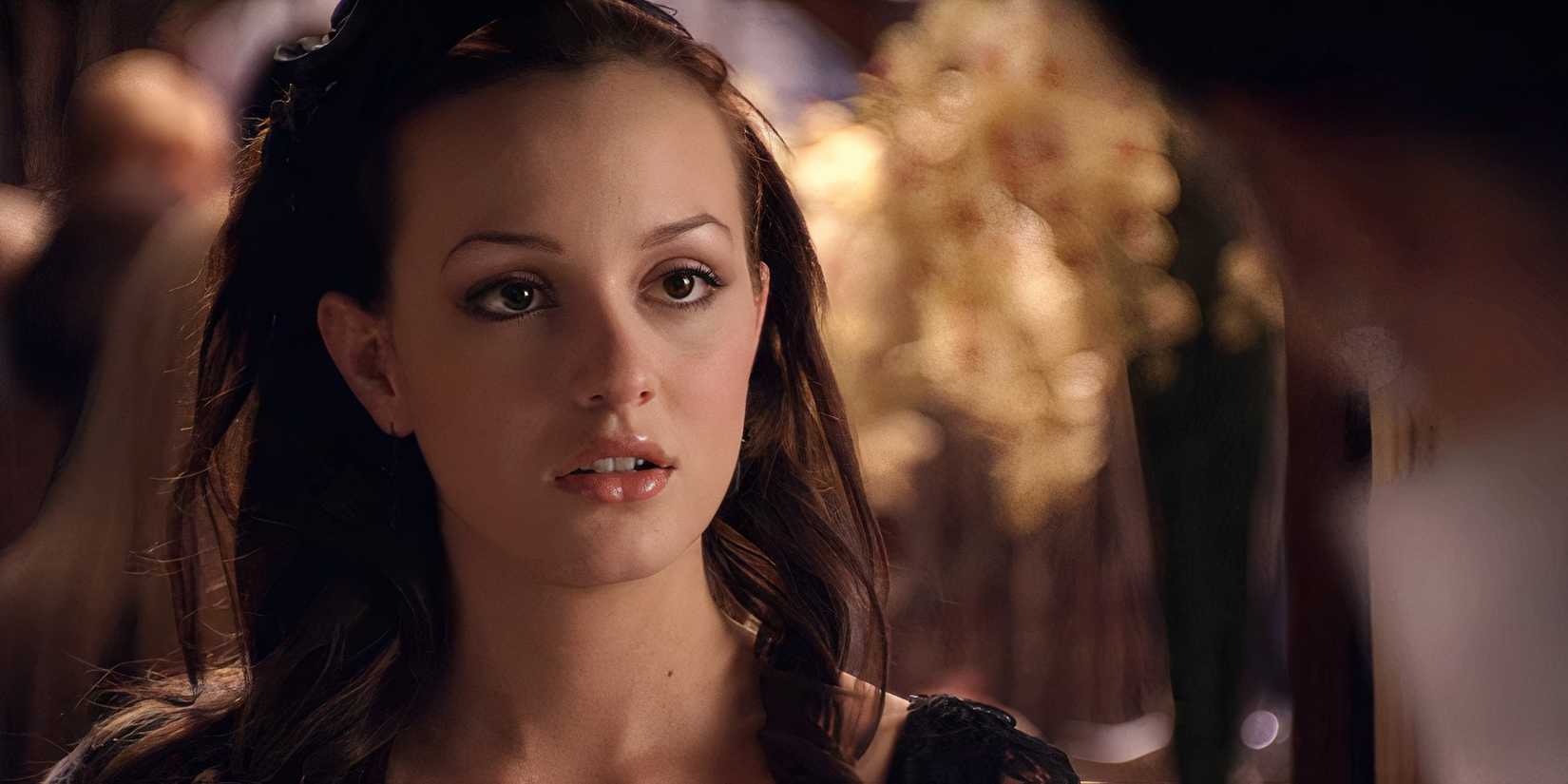Actress Leighton Meester as Blair Waldorf in Gossip Girl.