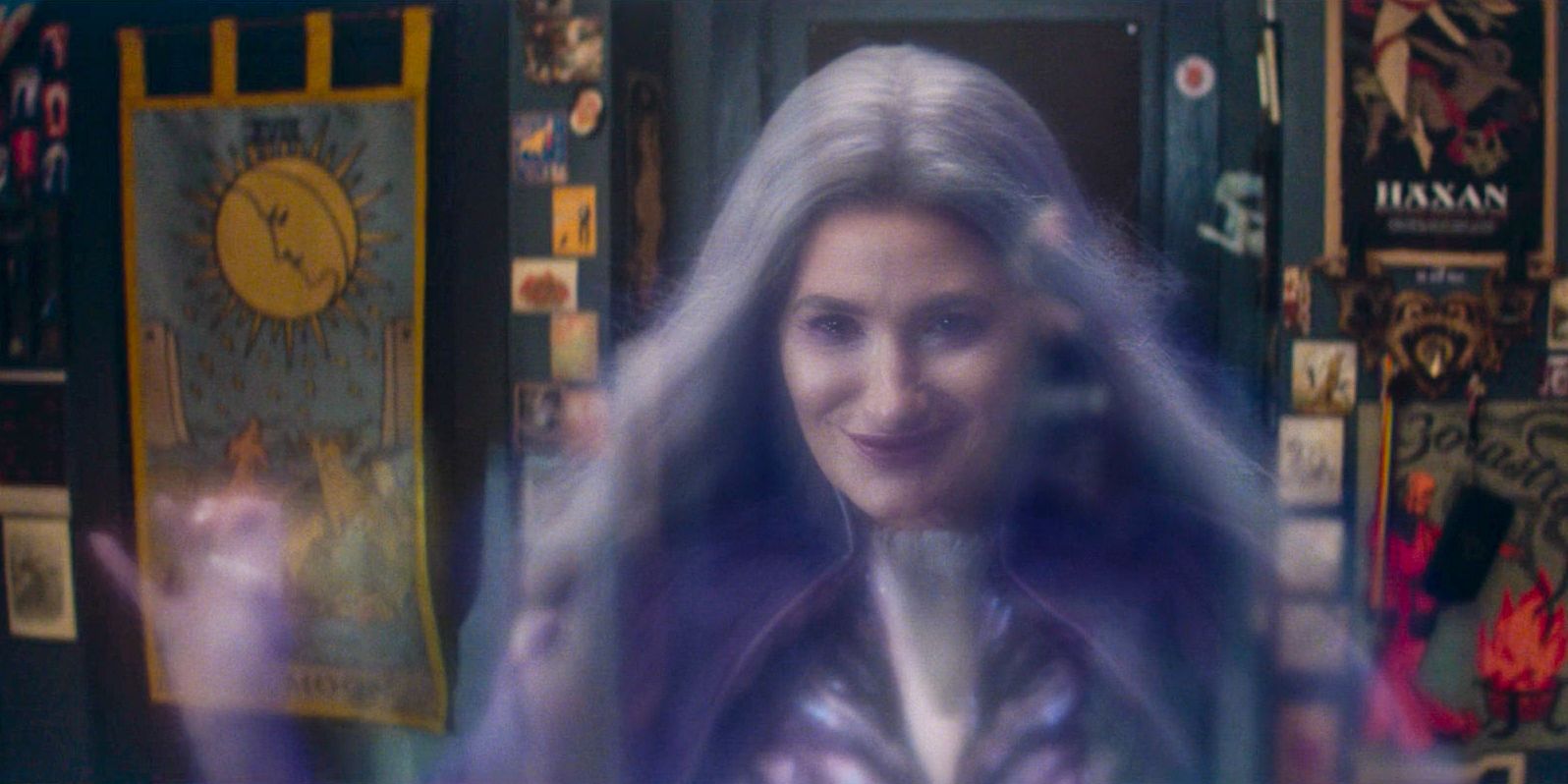 The ghost of Agatha (Kathryn Hahn) in Agatha All Along Season 1 Episode 9