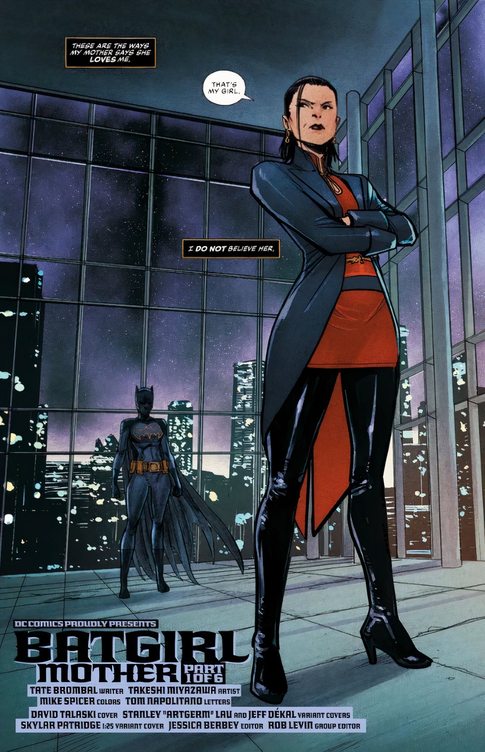  Lady Shiva stands with her back to Batgirl Cassandra Cain.