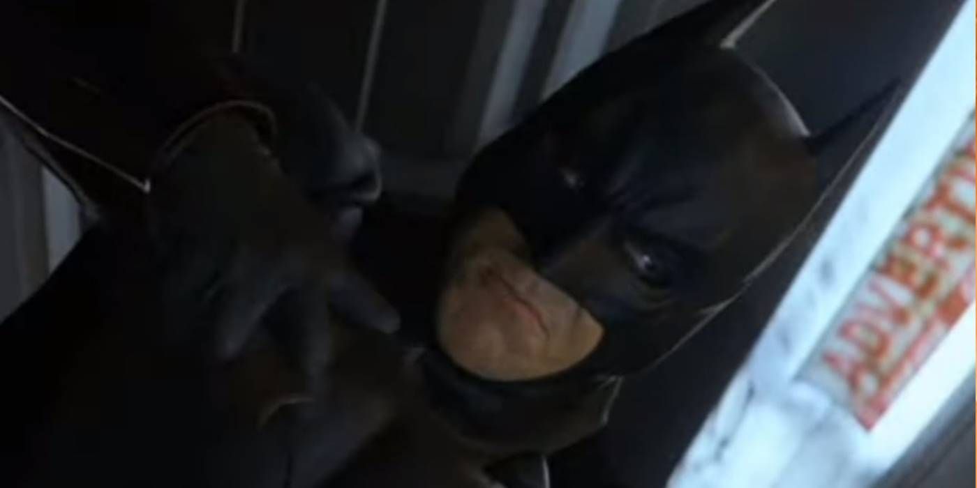 Batman on the train letting Ra&rsquo;s al Ghul die Batman Begins