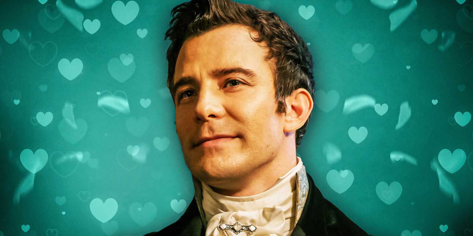Benedict from Bridgerton in a custom background