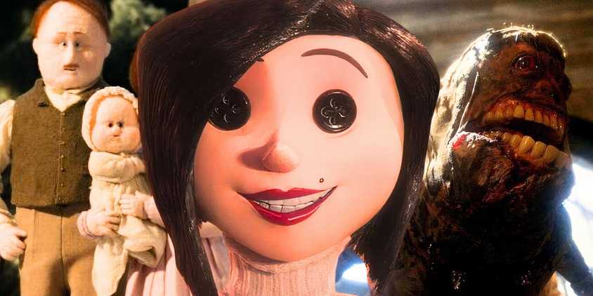 A collage image of The House, Coraline, and Mad God - created by Tom Russell