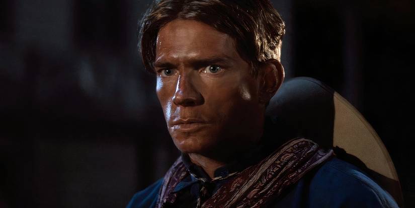 Billy Clanton (Thomas Haden Church) looking scared in Tombstone