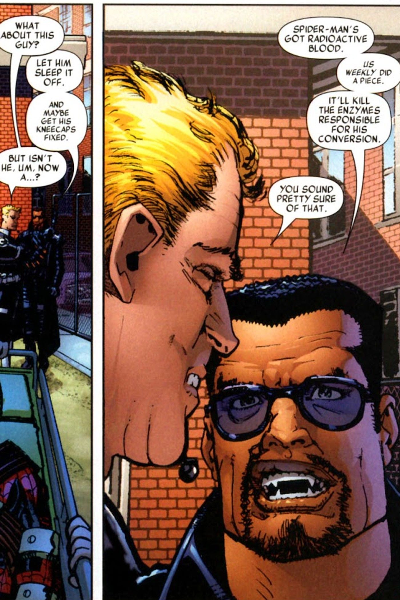 Blade explains how Spider-Man Peter Parker will cure himself of being a vampire