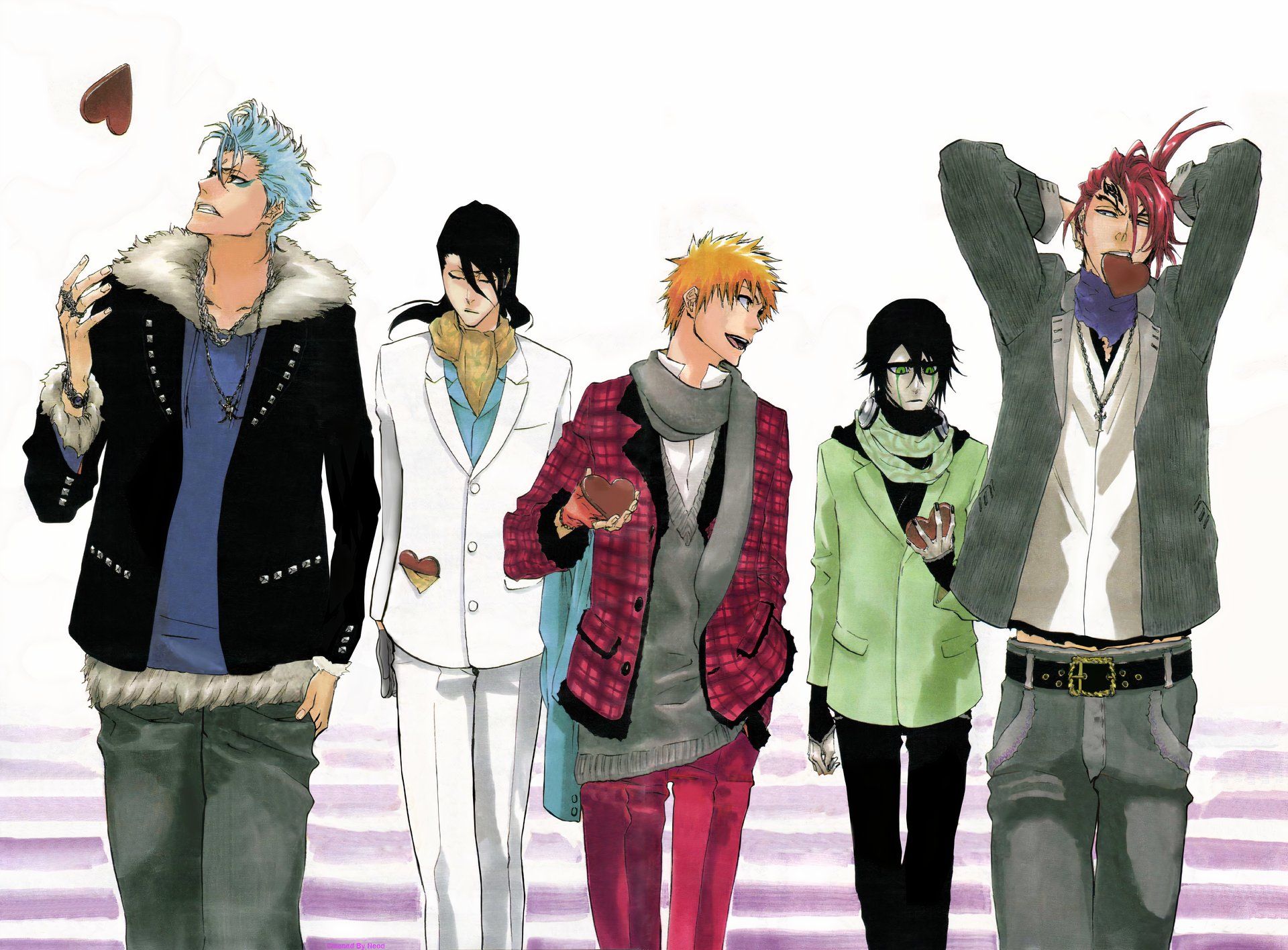 Bleach Fashion Cover Ichigo Grimmjow Ulquiorra Byakuya