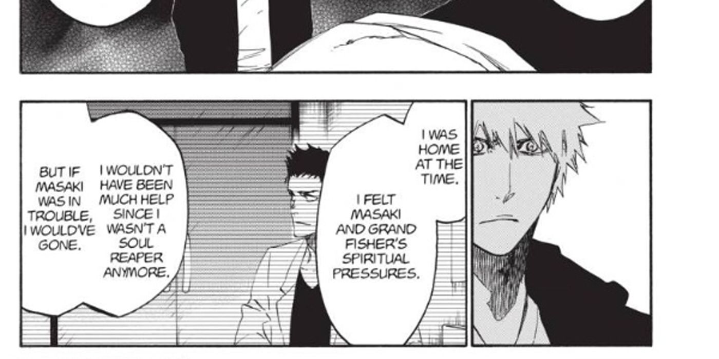   Isshin fala com Ichigo sobre a morte de Masaki