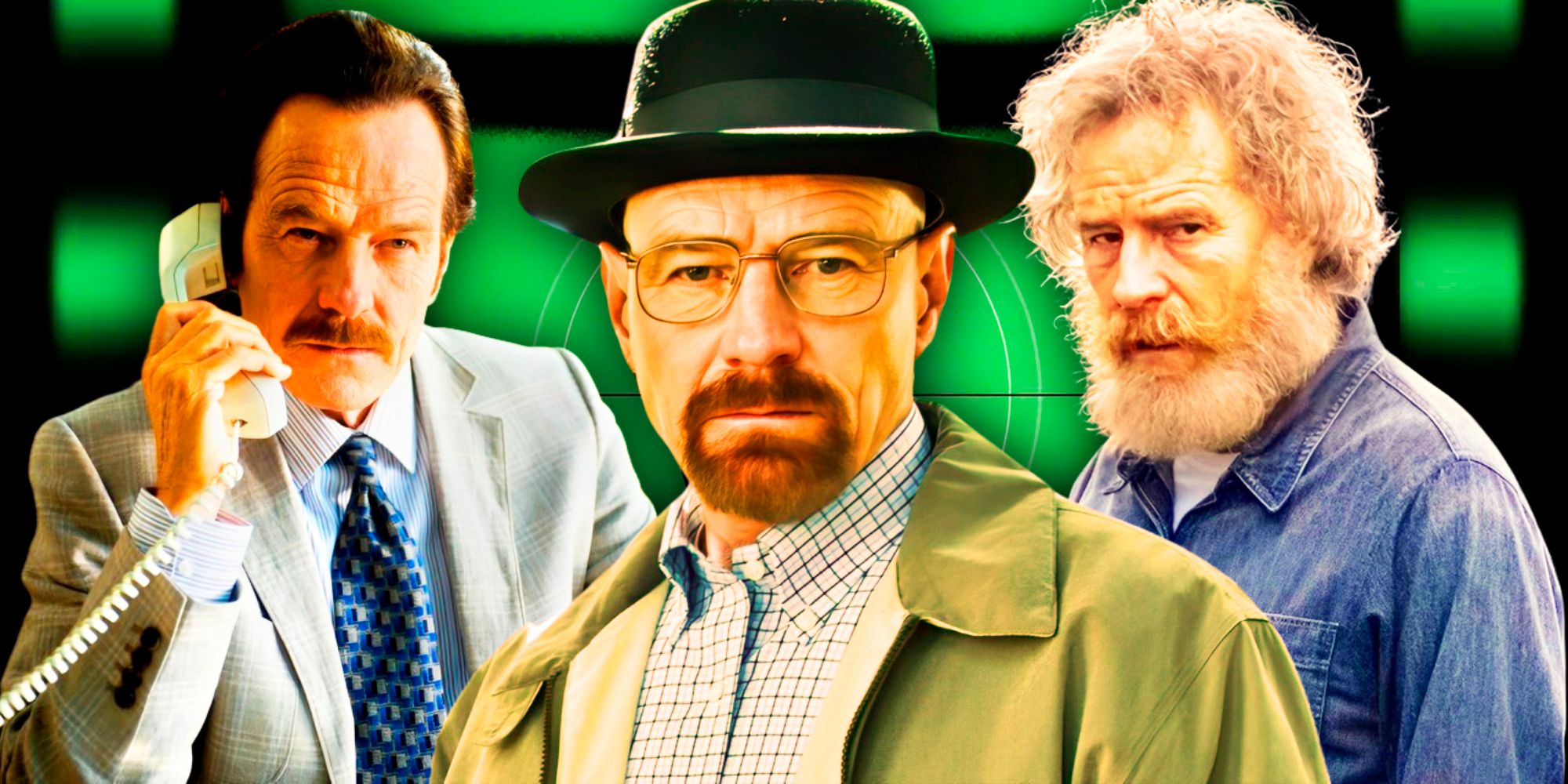 Bryan Cranston in Breaking Bad, The Infiltrator, and In Yor Honor