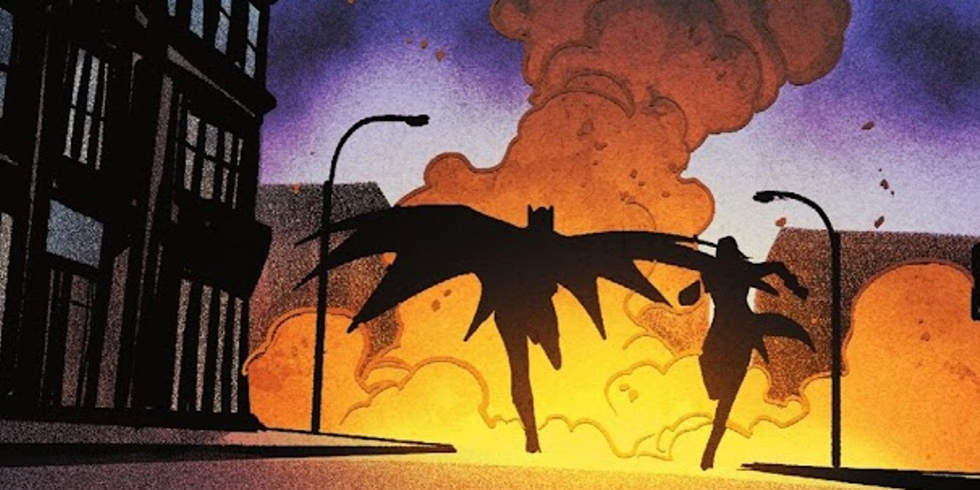 Painel de quadrinhos: Cassandra Cain e Lady Shiva fogem juntas para longe.