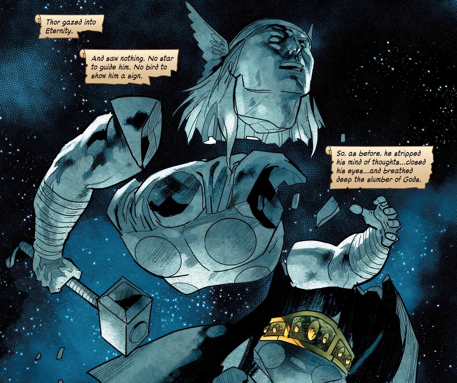 The Immortal Thor #17, Thor é transformado em pedra e depois quebrado em pedaços