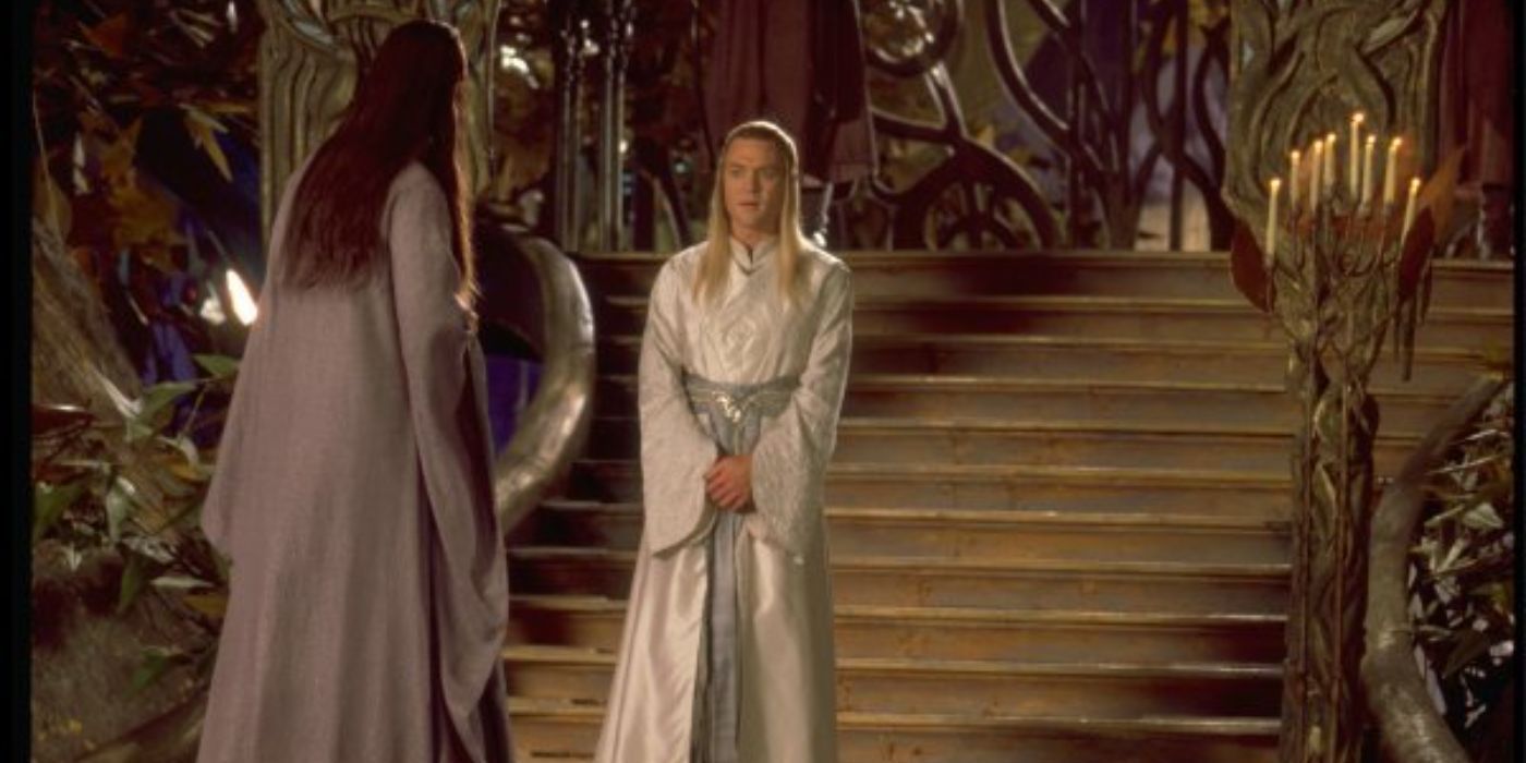 Celeborn (Marton Csokas) talking to Elrond (Hugo Weaving) in a Lord of the Rings deleted scene.