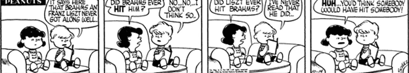 Peanuts Strip: Schroder y Lucy hablan sobre cómo golpear.