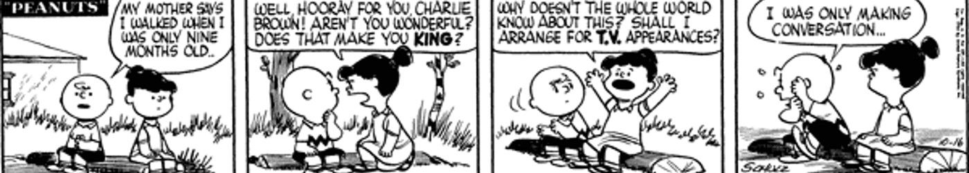 Peanuts Strip: Lucy le grita a Chuck por actuar de manera infantil