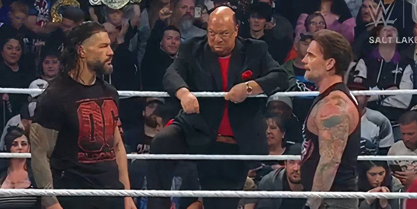 CM Punk Roman Reigns and Paul heyman SmackDown Nov 22nd