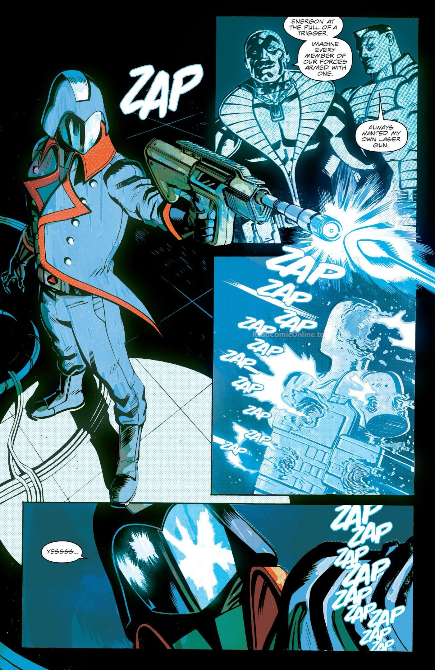 Cobra usando Energon para criar armas laser em GI Joe #1