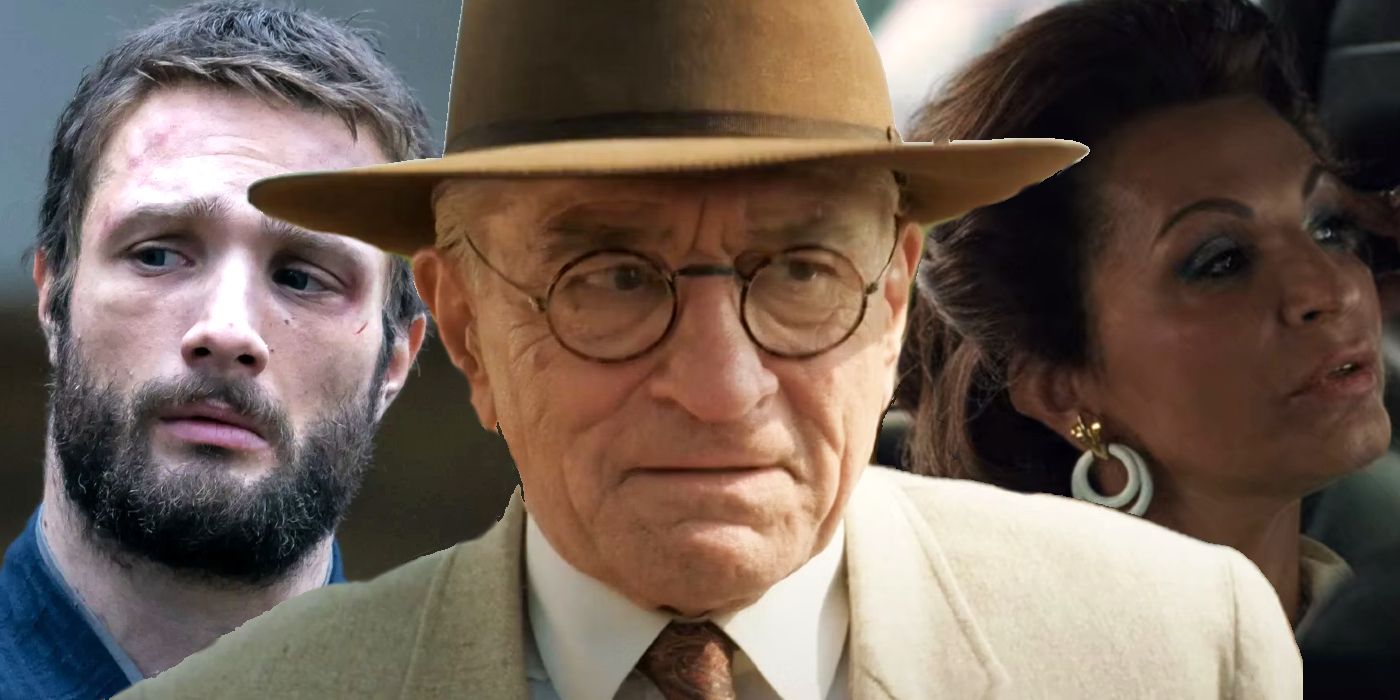 Collage of Cosmo Jarvis, Robert De Niro, and Kathrine Narducci