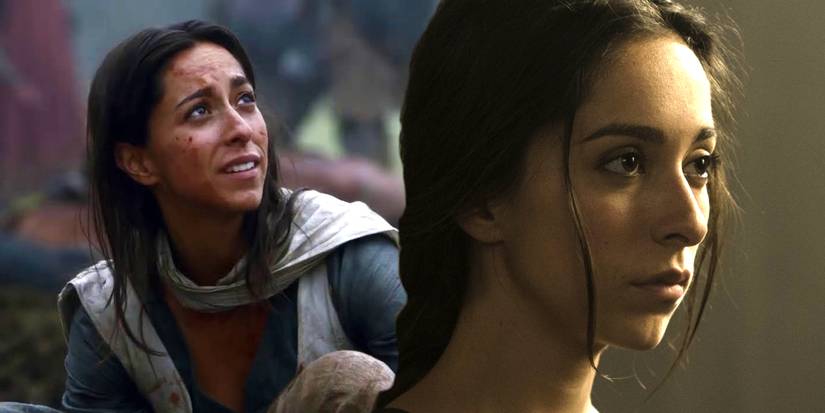 Collage of Oona Chaplin as Talisa Stark in Game of Thrones.