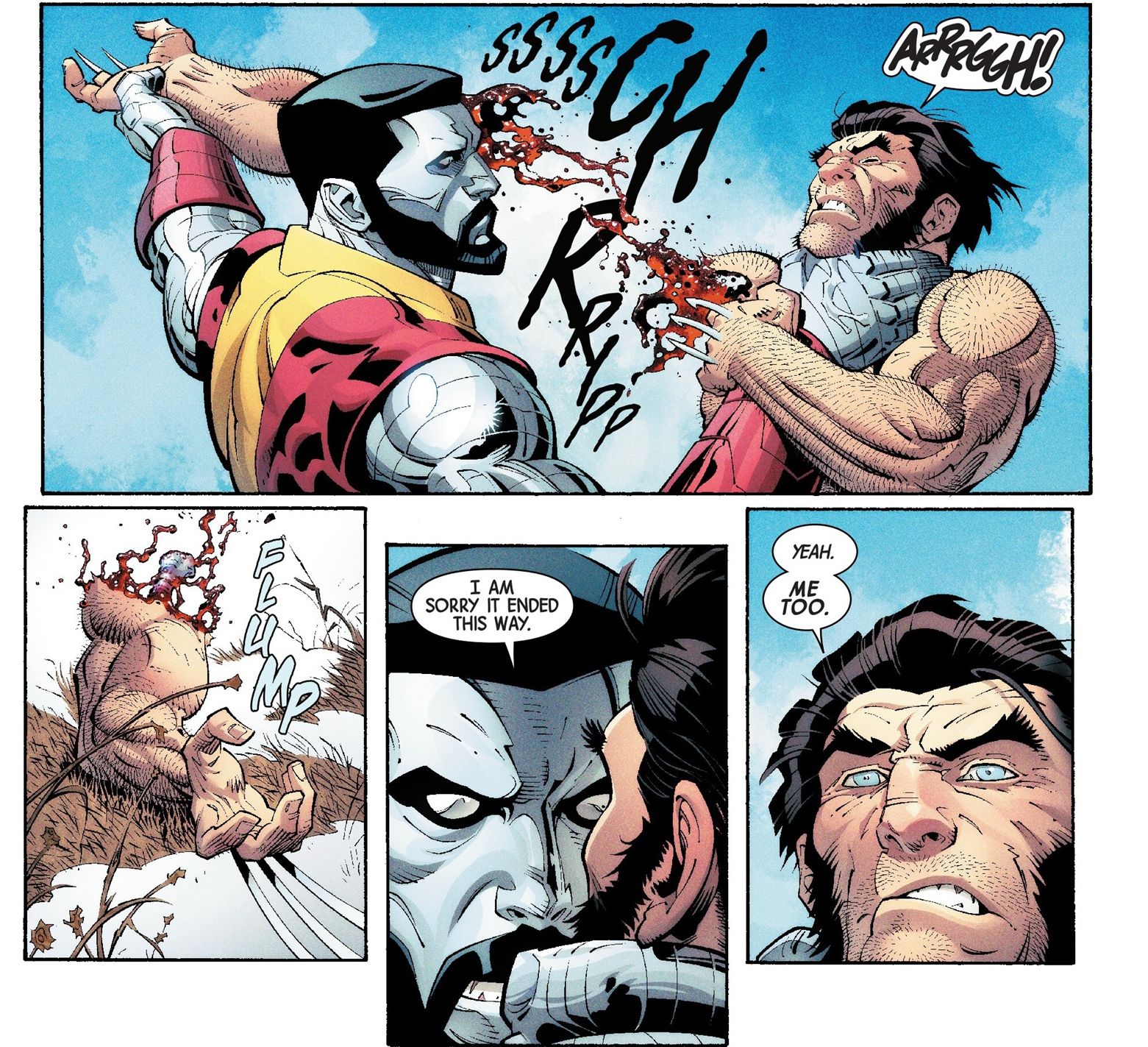 Colossus Pulls Off Wolverine's Arm