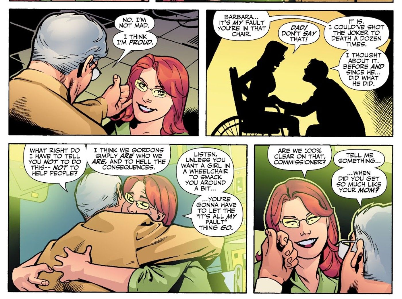 O Comissário Gordon está orgulhoso de que Barbara Gordon seja Oráculo e Batgirl em Aves de Rapina #89