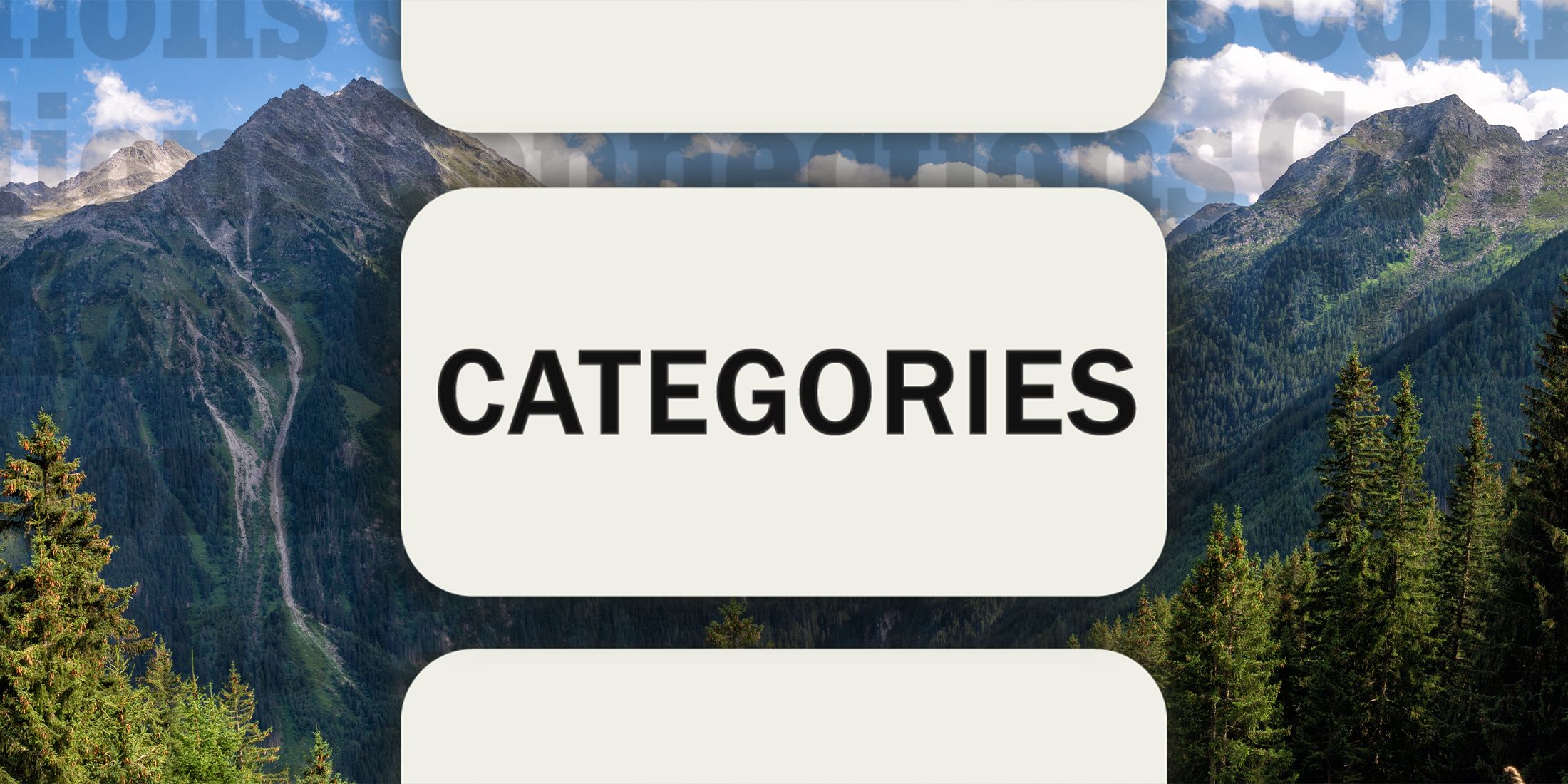 Mountains in Connections Categories November 2