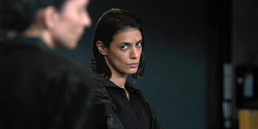 Cruz (Laysla De Oliveira) looking annoyed in Lioness season 2 episode 4