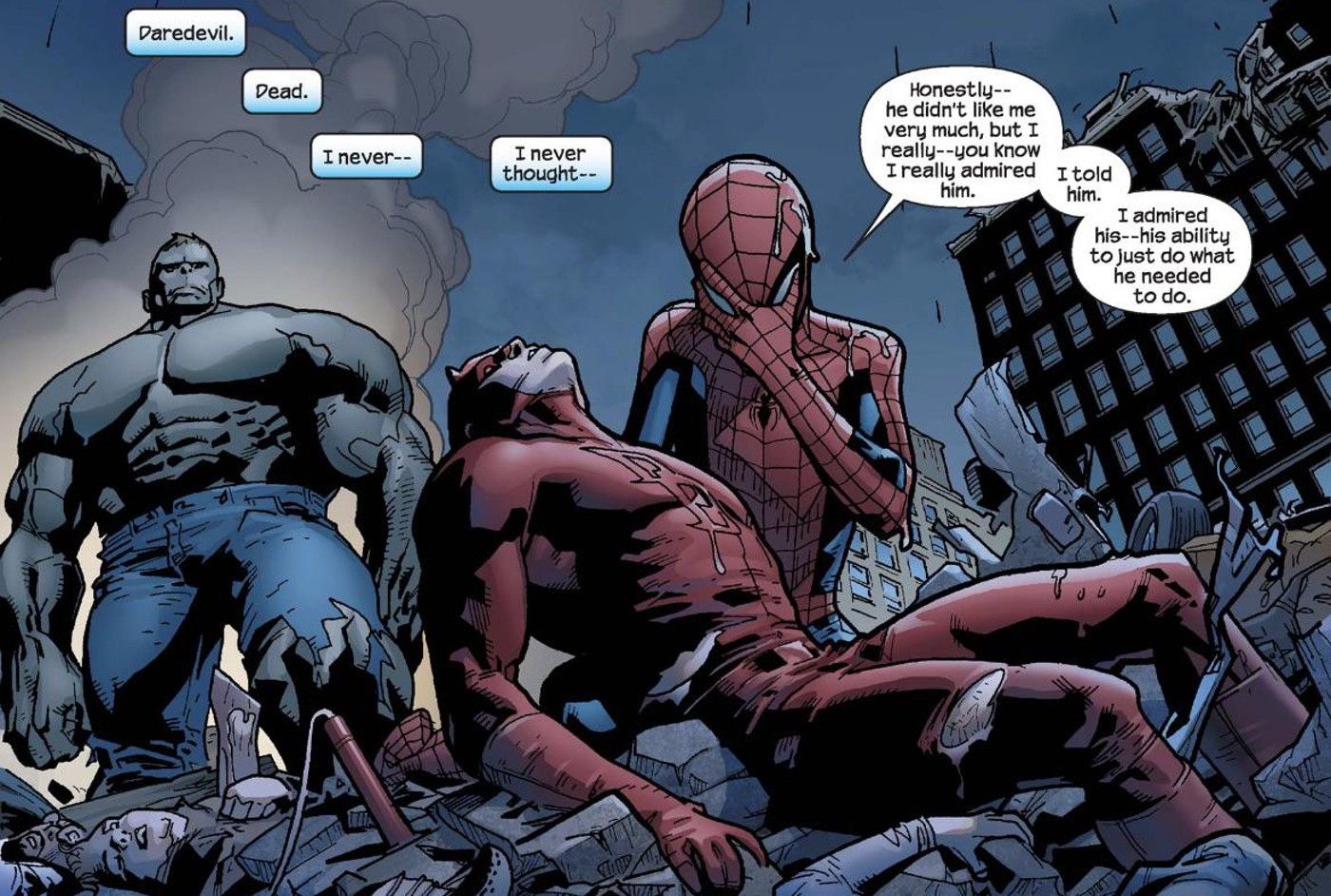 DAREDEVIL DIES IN ULTIMATE UNIVERSE CONTINUITY