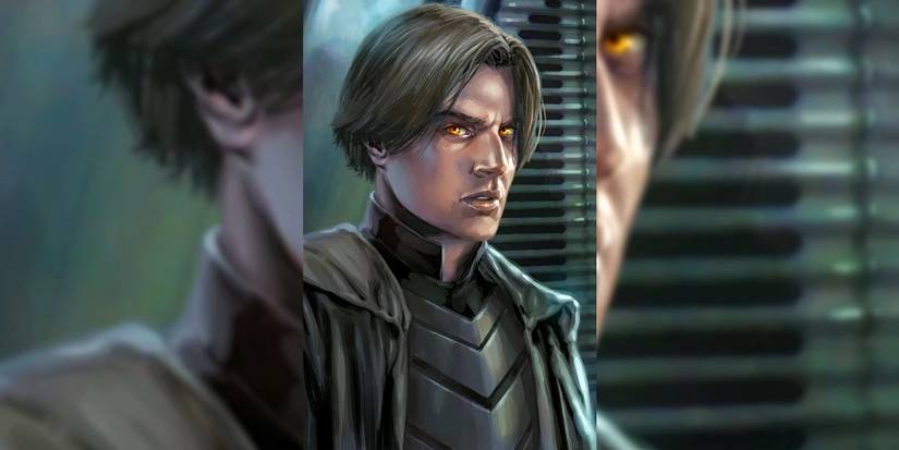 An illustration of Darth Caedus by Chris Trevas from Star Wars: The Essential Atlas.