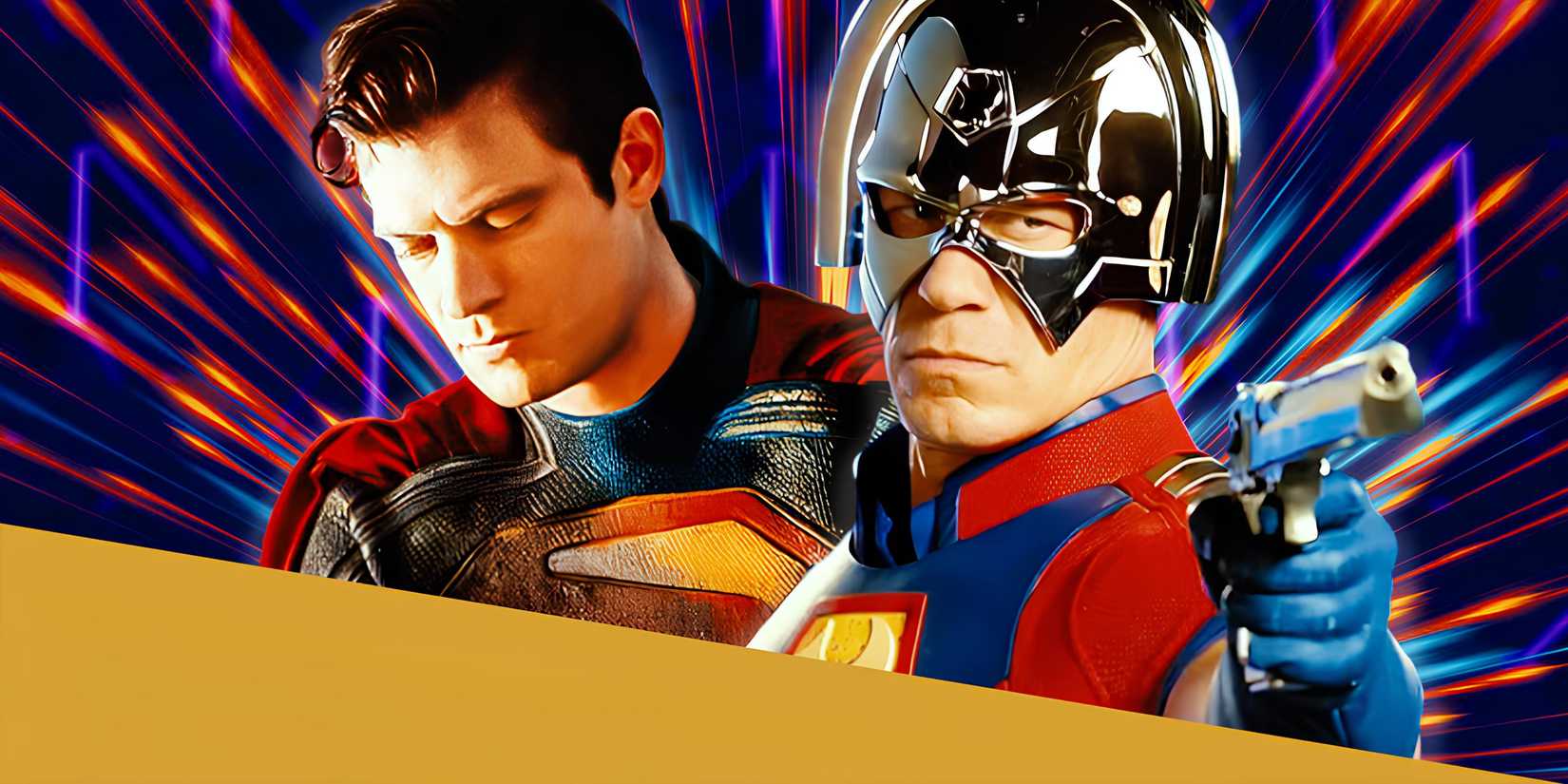 David Corenswet as Superman and John Cena as Peacemaker