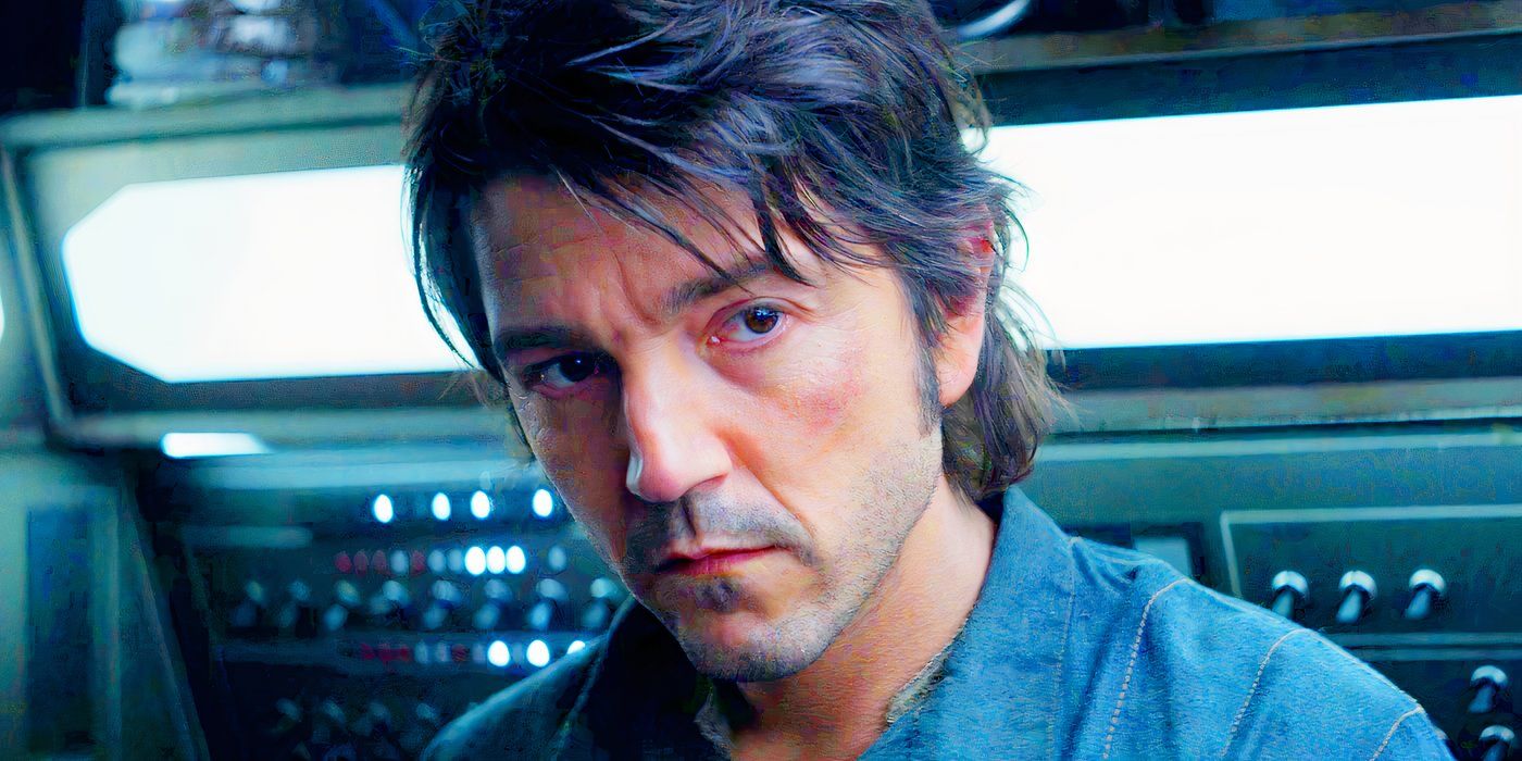 Diego Luna as Cᴀssian Andor looking forlorn on his ship in Andor season 1.